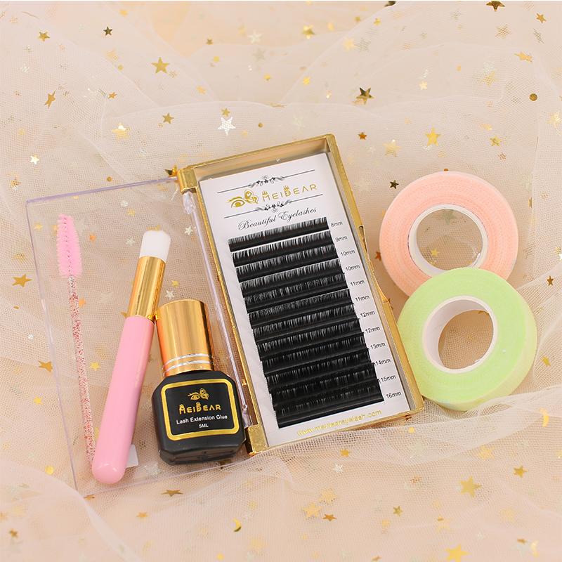 12mm CC curl Russian volume eyelash extension private label individual packing custom ES