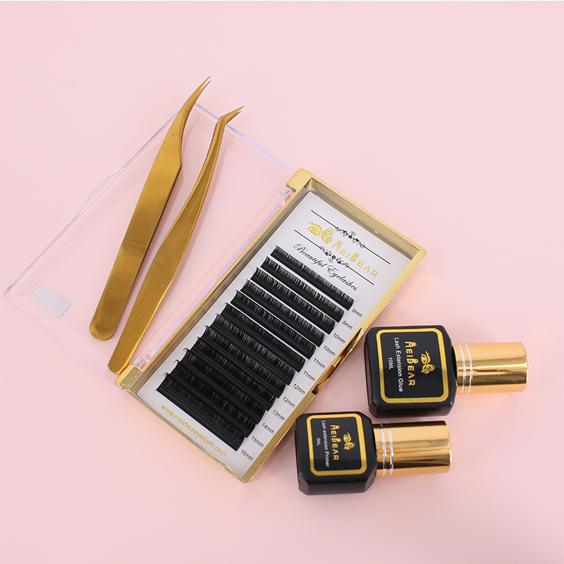0.05mm thickness D curl eyelash extensions China manufacturer packing custom to US ES