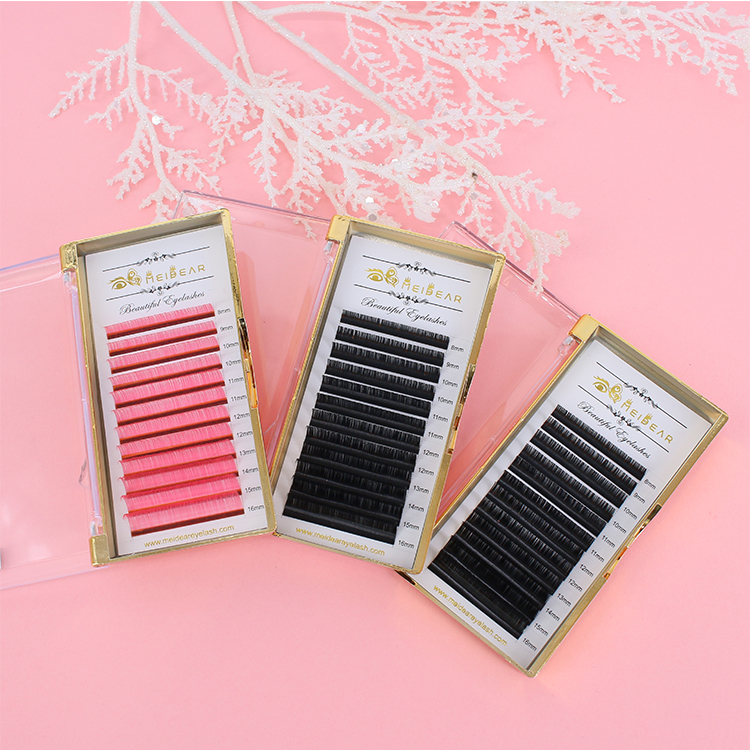 Wholesale lash extensions manufacturer with packing box private label to USA ES