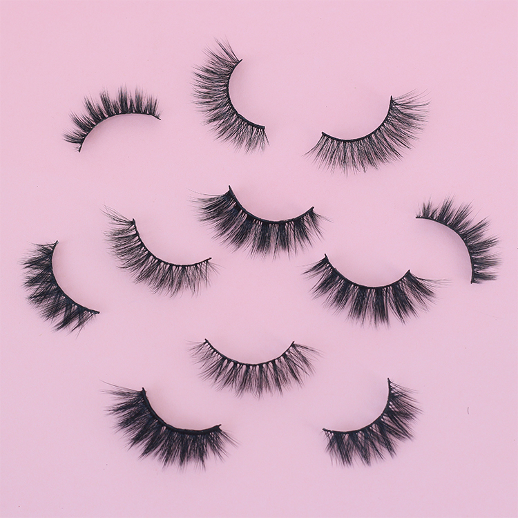Lash vendors wholesale fluffy diy 3D mink eyelash with eyeliner glue pen