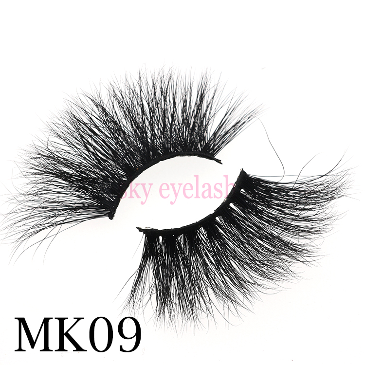 Sky eyelash supplier wholesale 25mm 5d mink lashes in bulk with private label to USA/NY