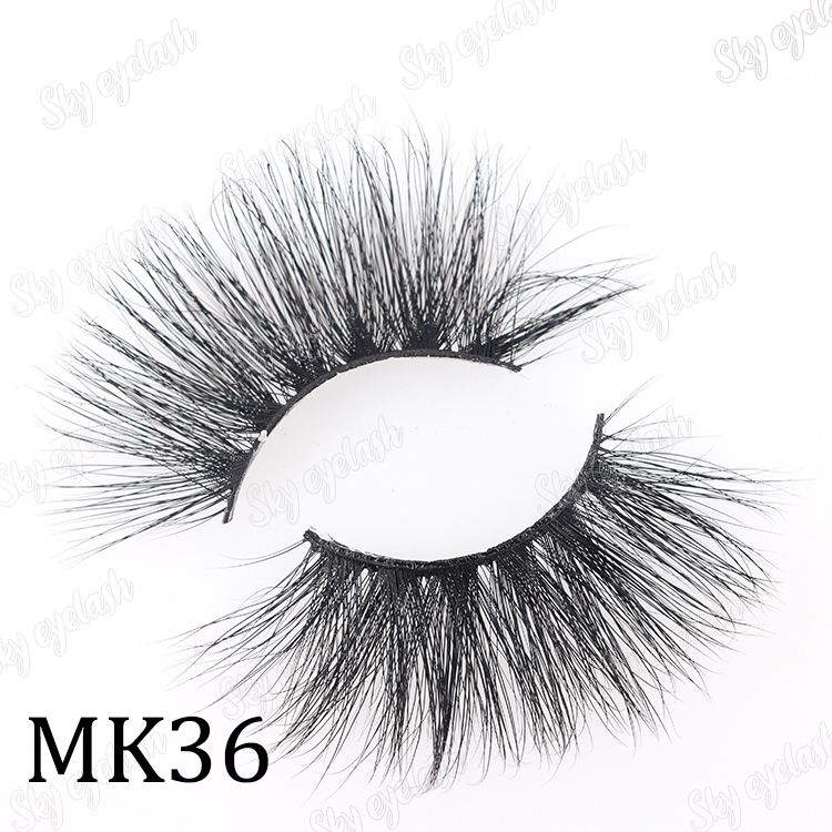 Sky eyelash factory wholesale 25mm lashes cheap with Private label packaging
