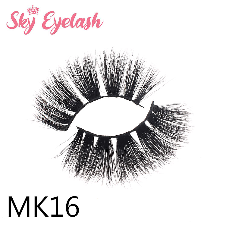25mm length 1.7usd 3D real mink eyelashes diy packing box color customized manufacturer ES