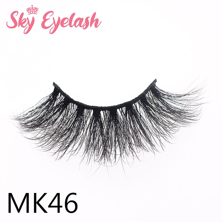 Vendor wholesale 25mm long mink eyelashes with paper box to NYC-BW