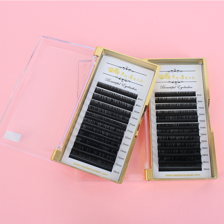 Mega volume soft light lash extensions vendors 0.05mm D curl private label manufacturer ES
