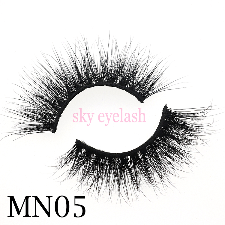 Sky eyelash vendors supply 3D mink eyelashes bulk with custom package private label