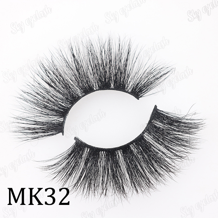 Sky eyelash suppliers wholesale 3d 25mm mink lashes with custom package