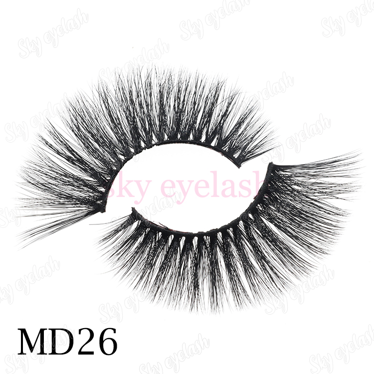 False eyelash vendor supply thick 3D faux mink eyelashes with eyelash packaging box wholesale-SX