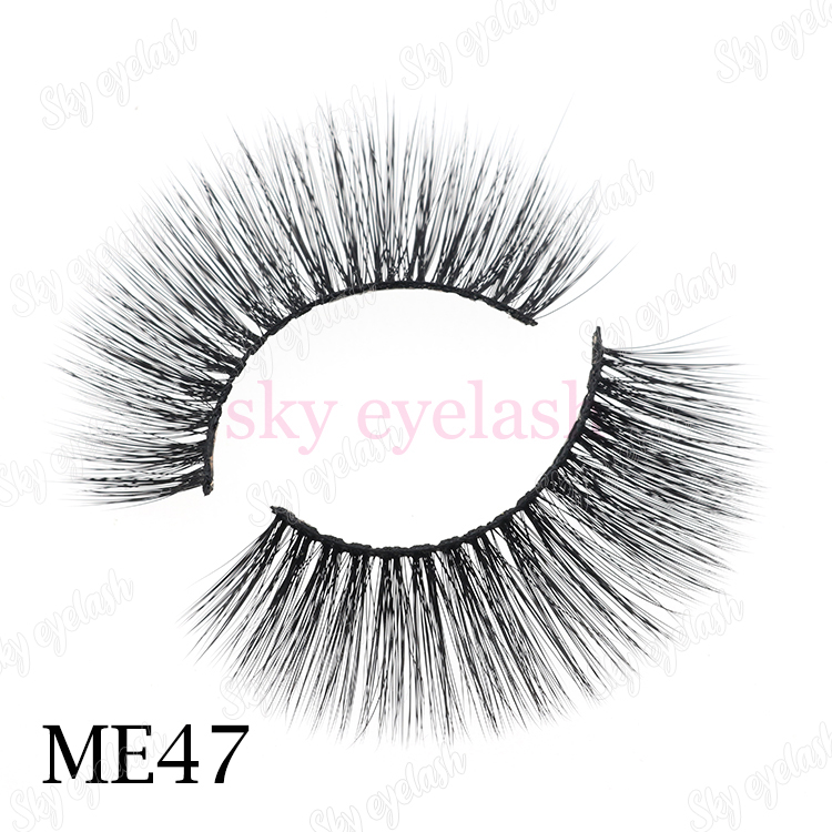 False eyelash vendor supply reusable 3D faux mink eyelashes with unique lash packaging to USA-SX