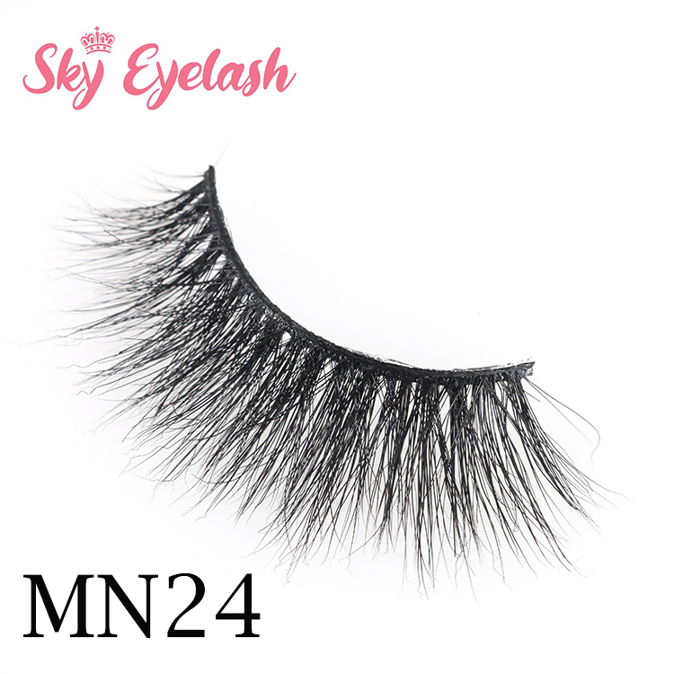 Top sell handmade natural 3d real mink eyelash cotton band factory with OEM service YO 