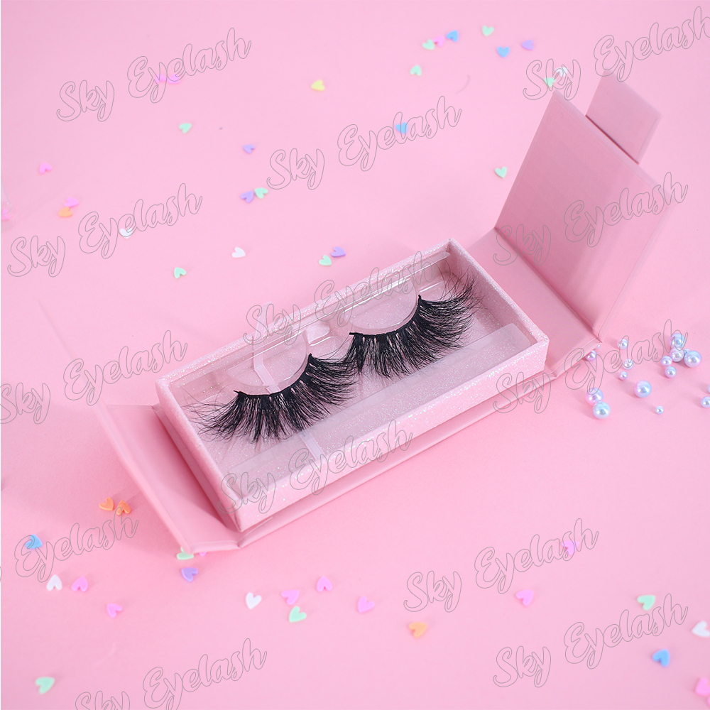 Fluffy real mink 3D lashes wholesale to US with handmade unique lash packaging-BW