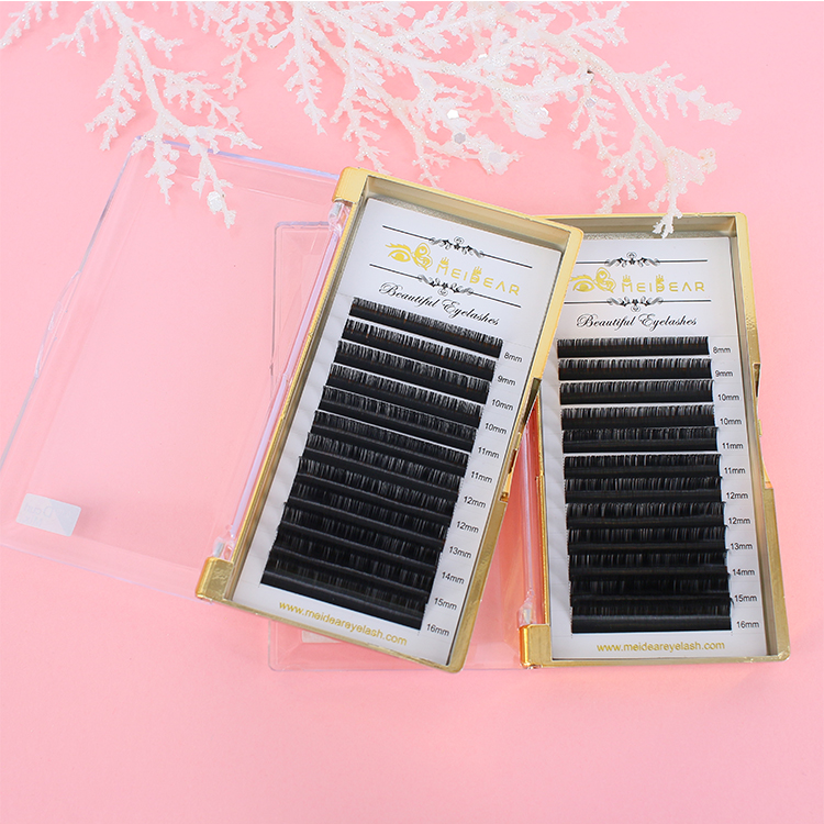 Private label eyelash extension wholesale vendors easy fast fan 5D effect to California ES