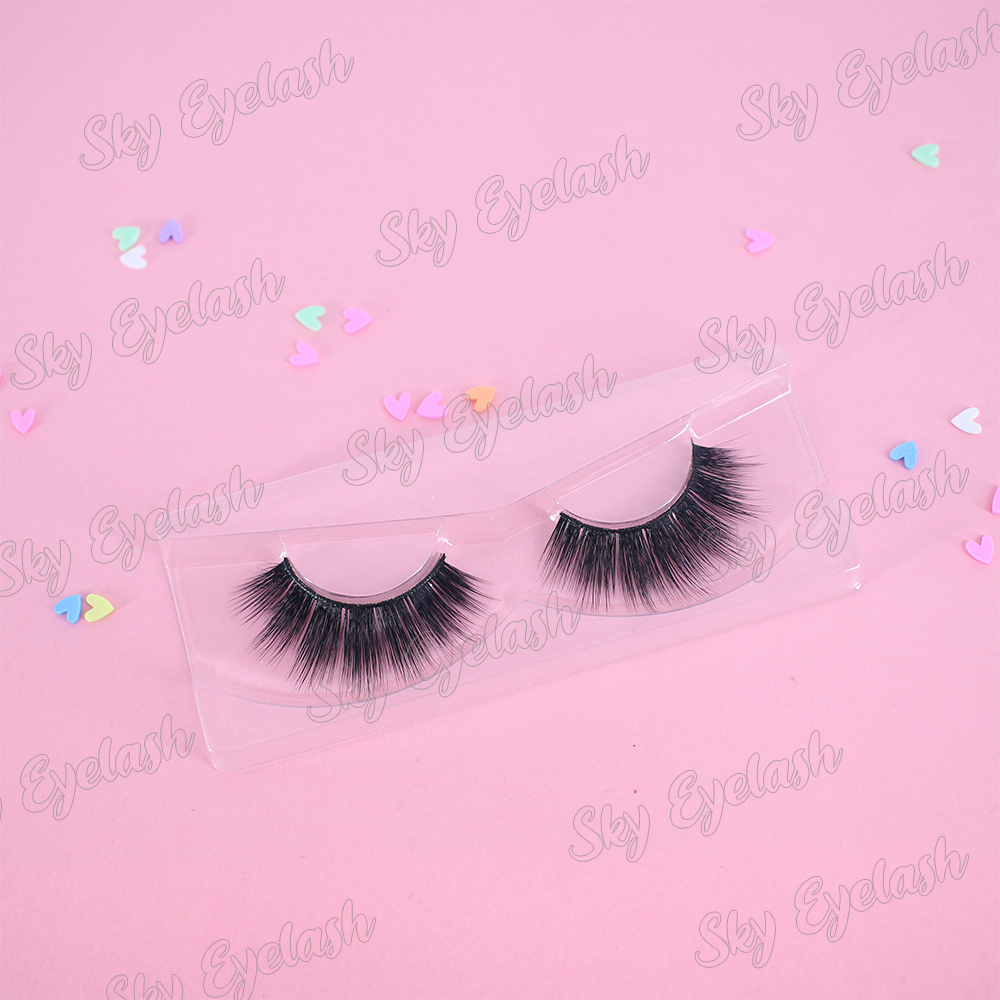 Lashes manufacturer 100% handmade dramatic long 3D faux mink eyelashes with eyelashes box-SX