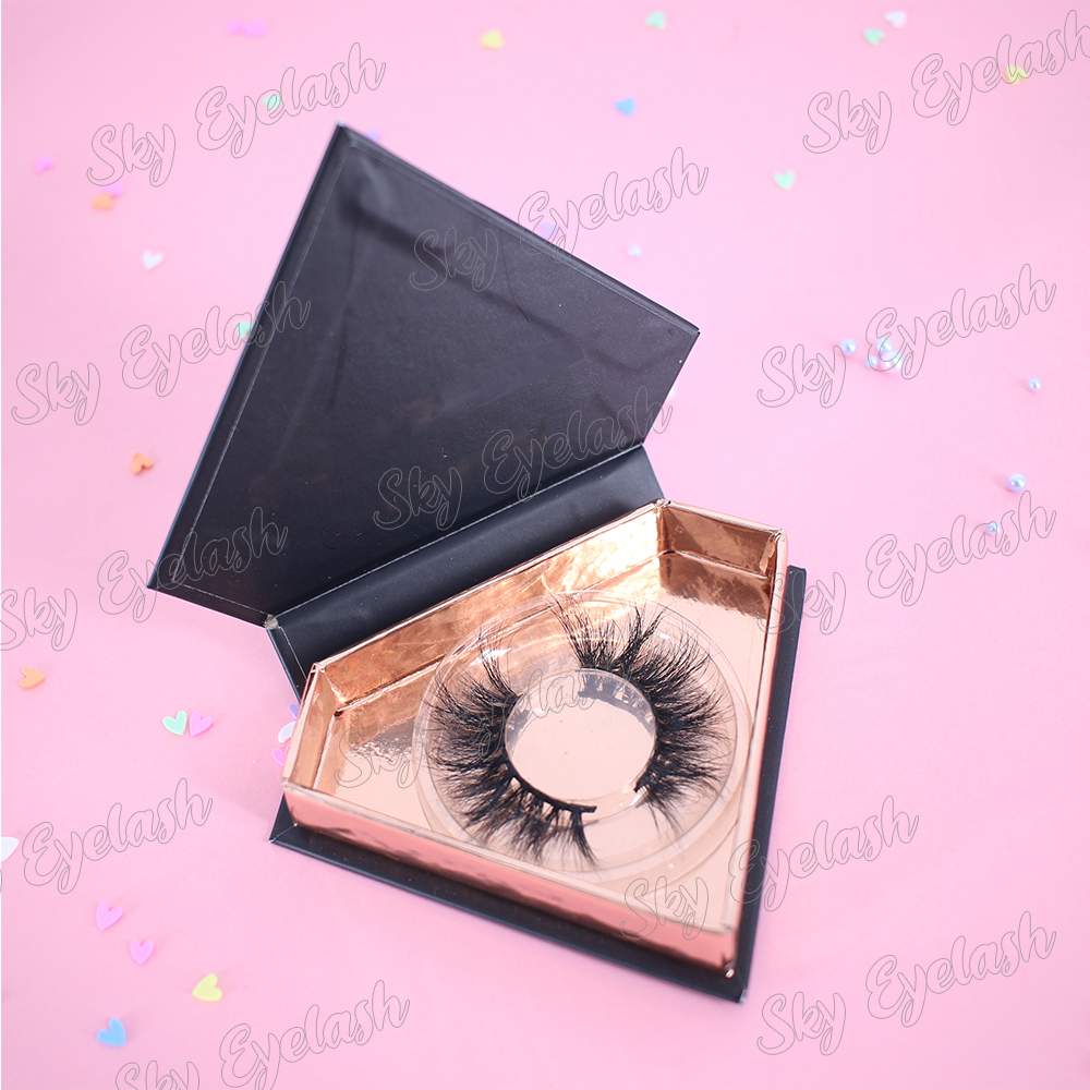 Eyelash manufacturer produce cheap eyelashes private label mink lashes 3D with magnetic box to UK-SX