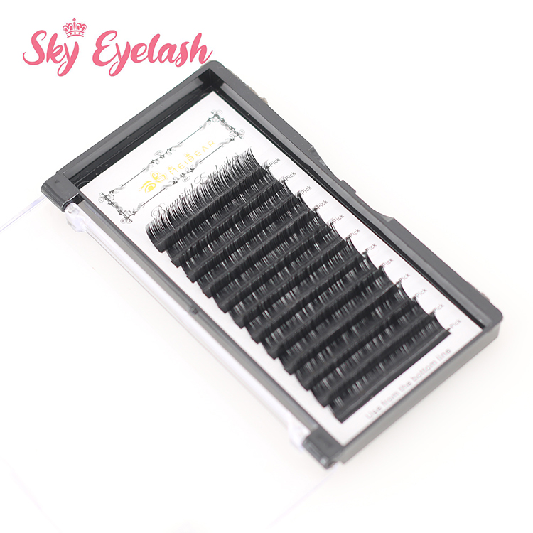 Eyelash extension supplies D curl classic eyelash extensions with private label-SX