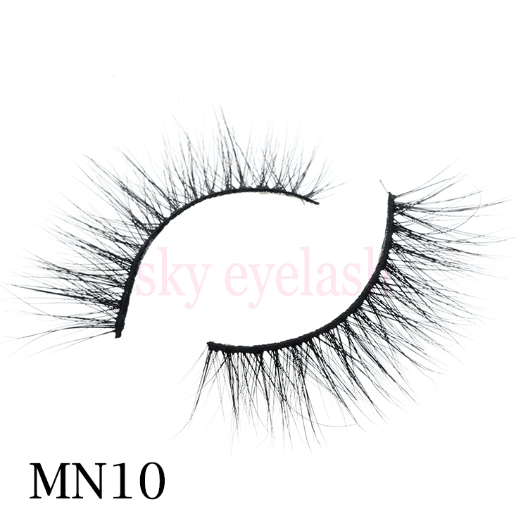 Real mink eyelashes vendor wholesale 3D mink lashes with glitter box-SX