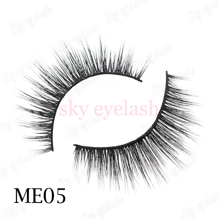 Natural eyelashes vendor wholesale 3d faux mink lashes with custom eyelash packaging-SX