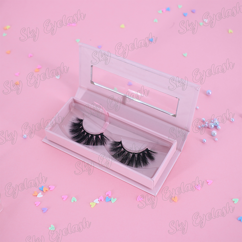 Natural looking 3D faux mink lashes wholesale vegan lashes vendor provide private lash boxes-BW