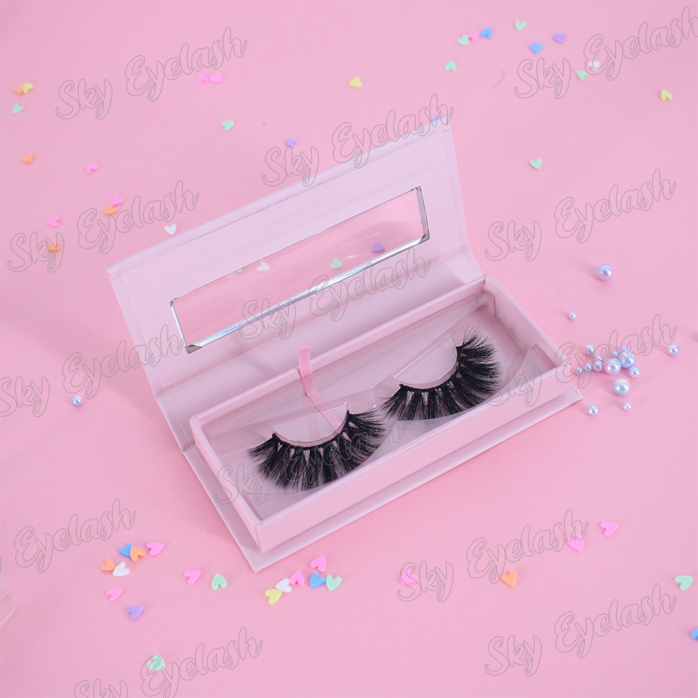 Natural looking 3D faux mink lashes wholesale vegan lashes vendor provide private lash boxes-BW