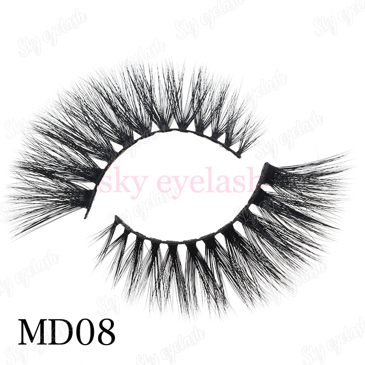 False eyelash vendor supply thick 3D faux mink eyelashes with eyelash packaging box wholesale-SX