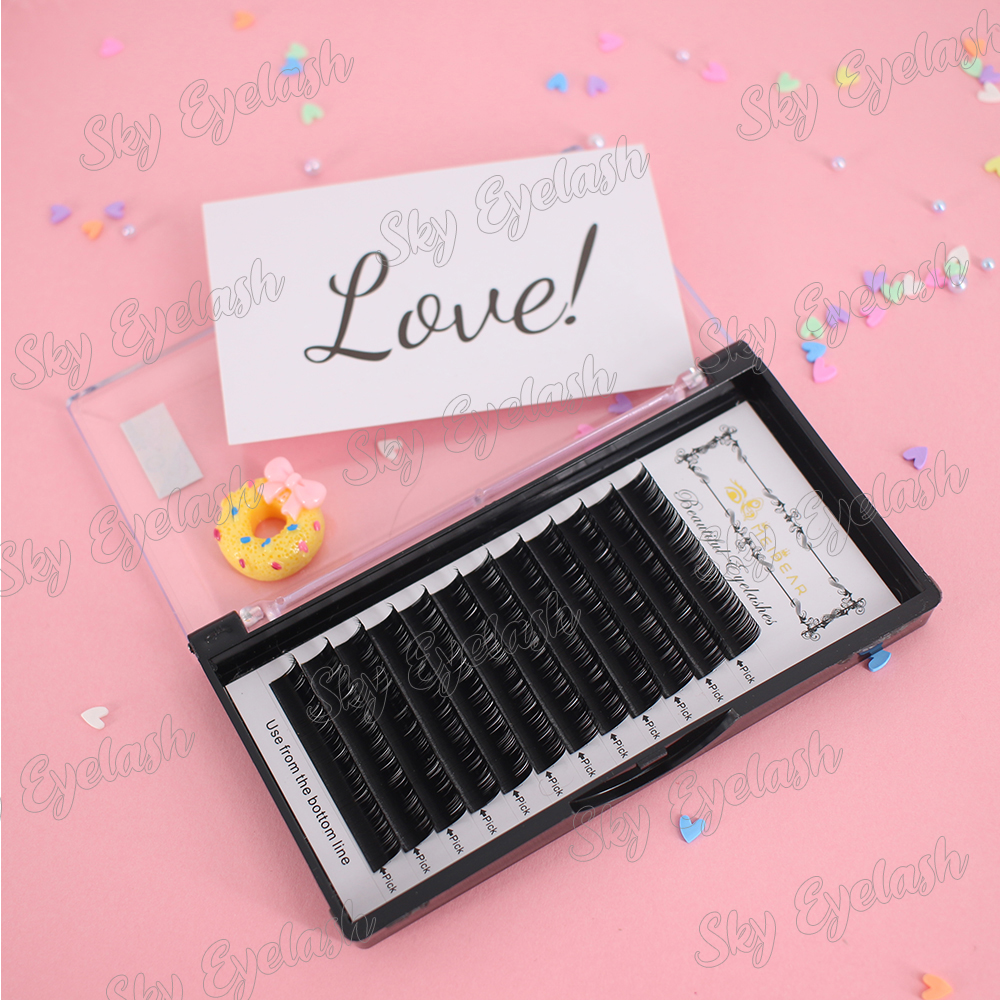 Lash extension supplies wholesale mink eyelash extensions with eyelash adhesive