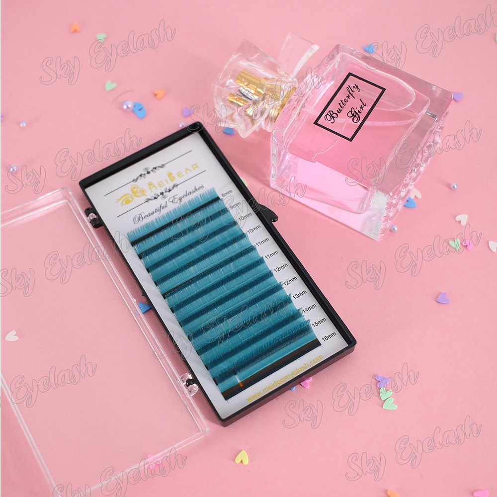 Distributor supply semi-permanent colored eyelash extensions with good lash glue