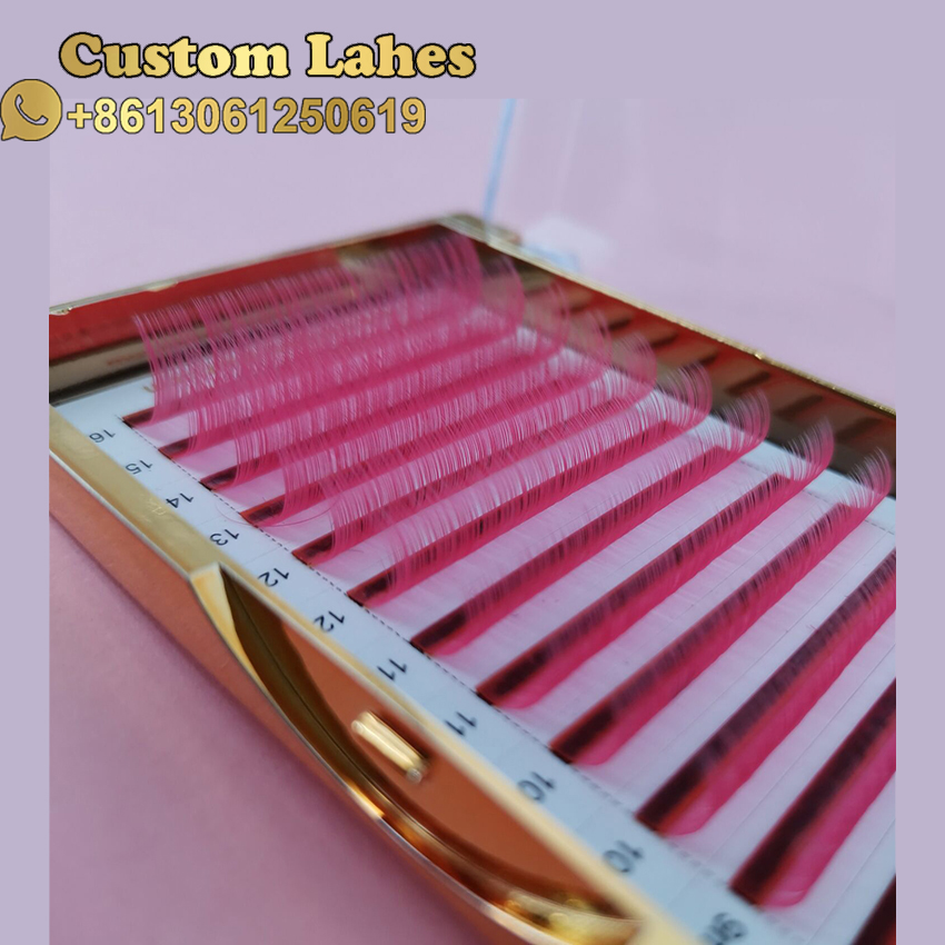 lash factory wholesale individual eyelash extension fast fanning  tray colored volume lashes kit with private label  AW