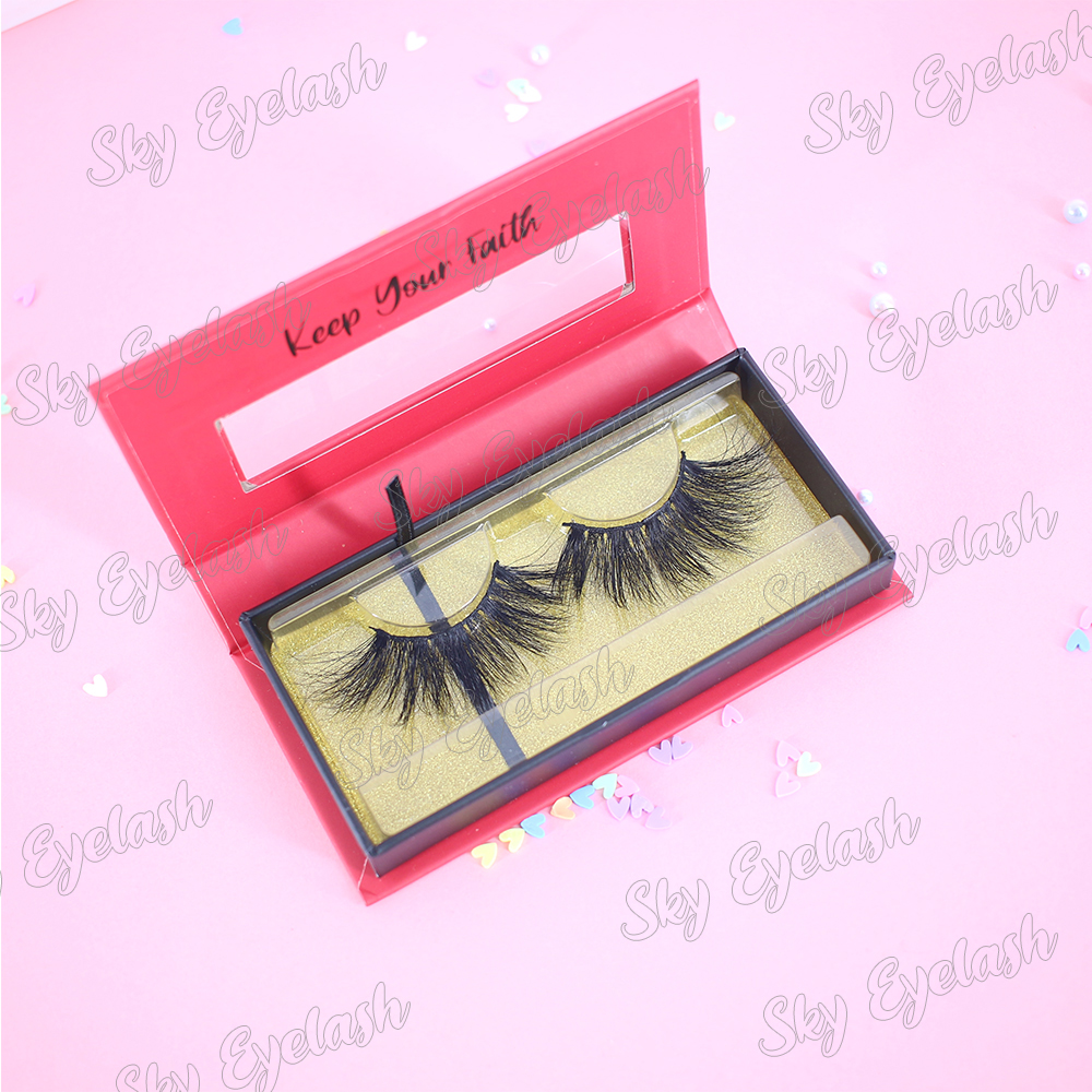 Lashes vendor wholesale strip 3D mink false eyelashes with custom packages