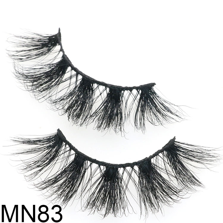 Wholesaler supply 25mm long 3D mink eyelash with private label packaging USA CO