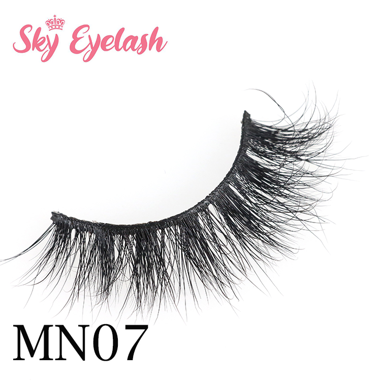 3D mink strip false eyelash vendor wholesale natural eyelashes packaging with own brand glue CO