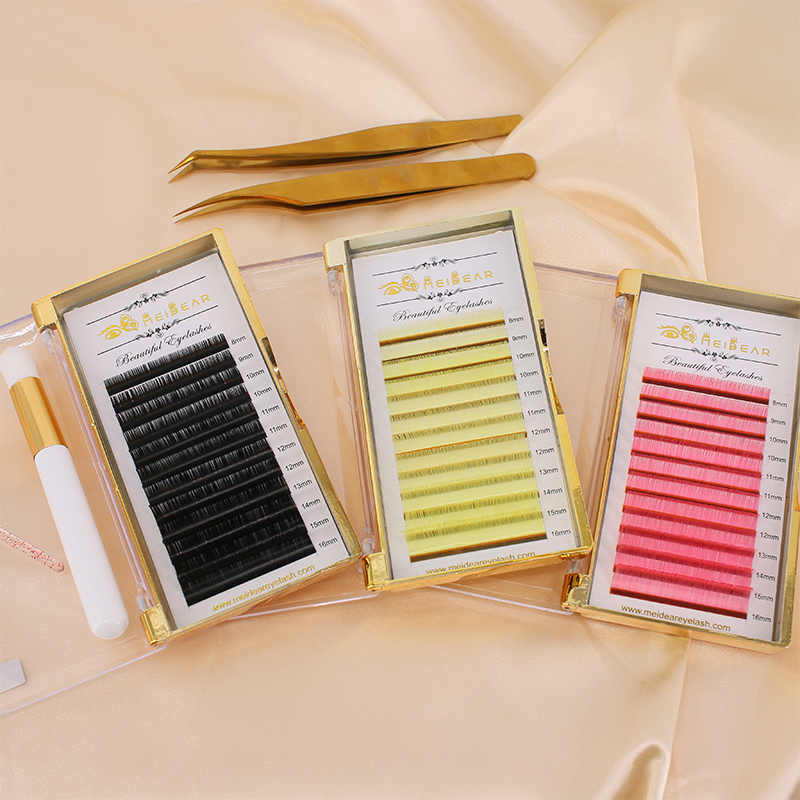 10mm fast fanning eyelash extensions manufacturer private label custom packing ES