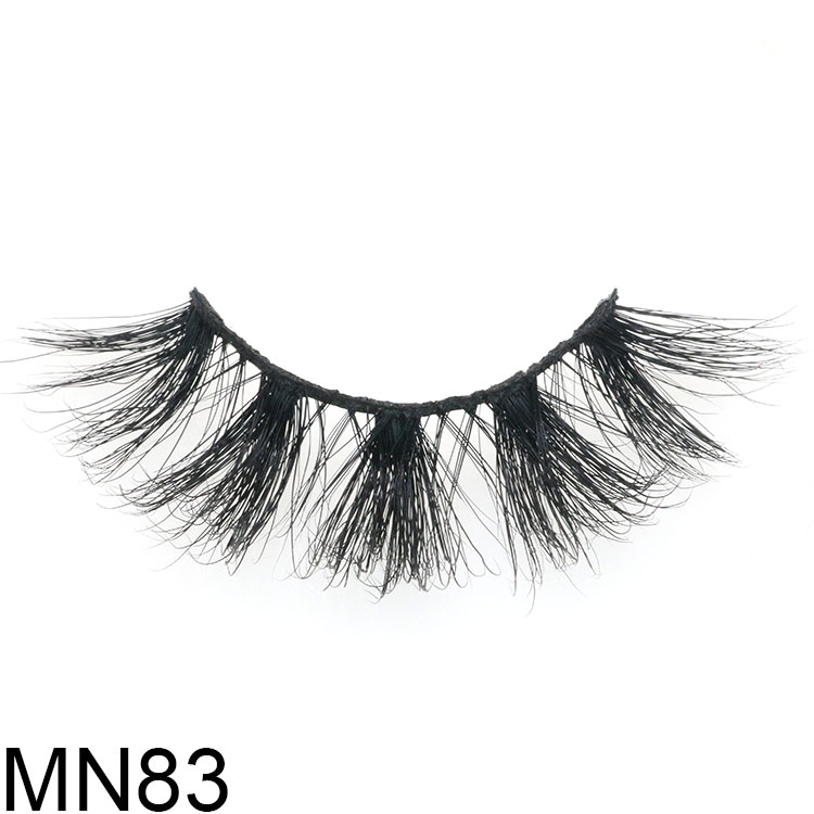 Wholesaler supply 25mm long 3D mink eyelash with private label packaging USA CO