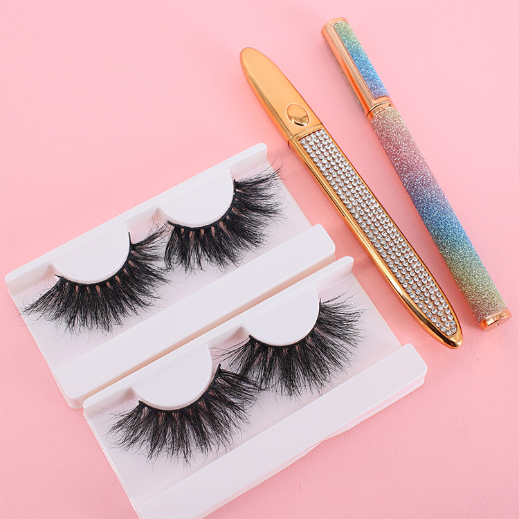 2021 top quality 25mm mink eyelashes with customzied packaging Australia Canada