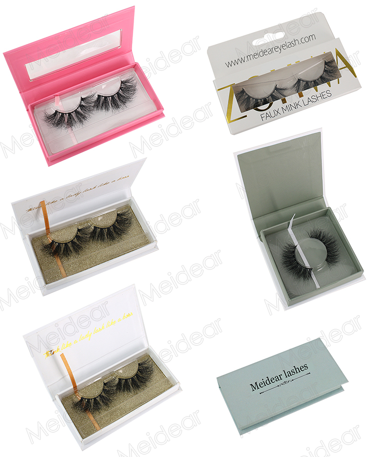 Eyelash box vendors wholesale eyelash packaging for handmade mink eyelashes OL