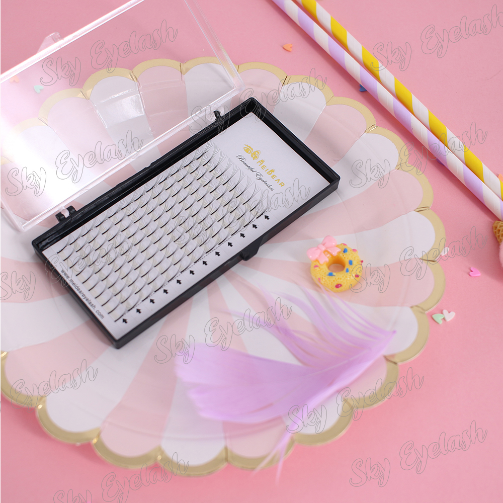 Individual lashes supplies wholesale long stem Pre made fan eyelashes extension to Australia CO