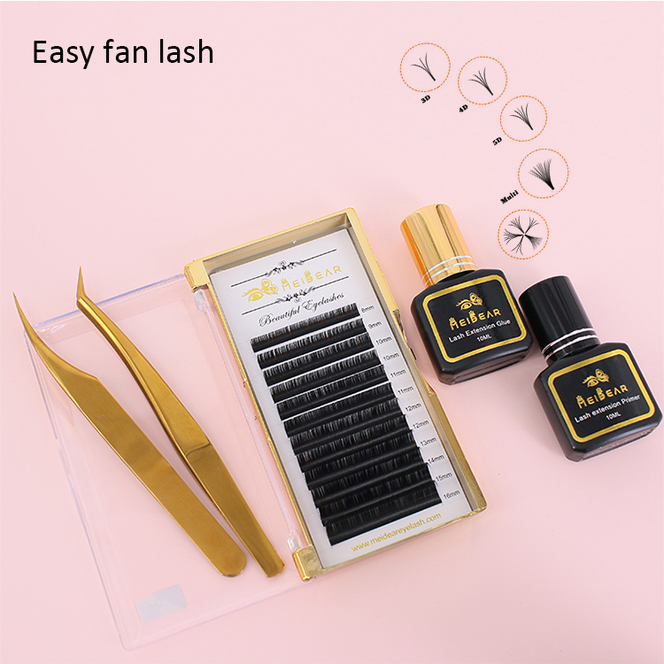 Customized packaging for C D curl fast fanning eyelash extensions USA