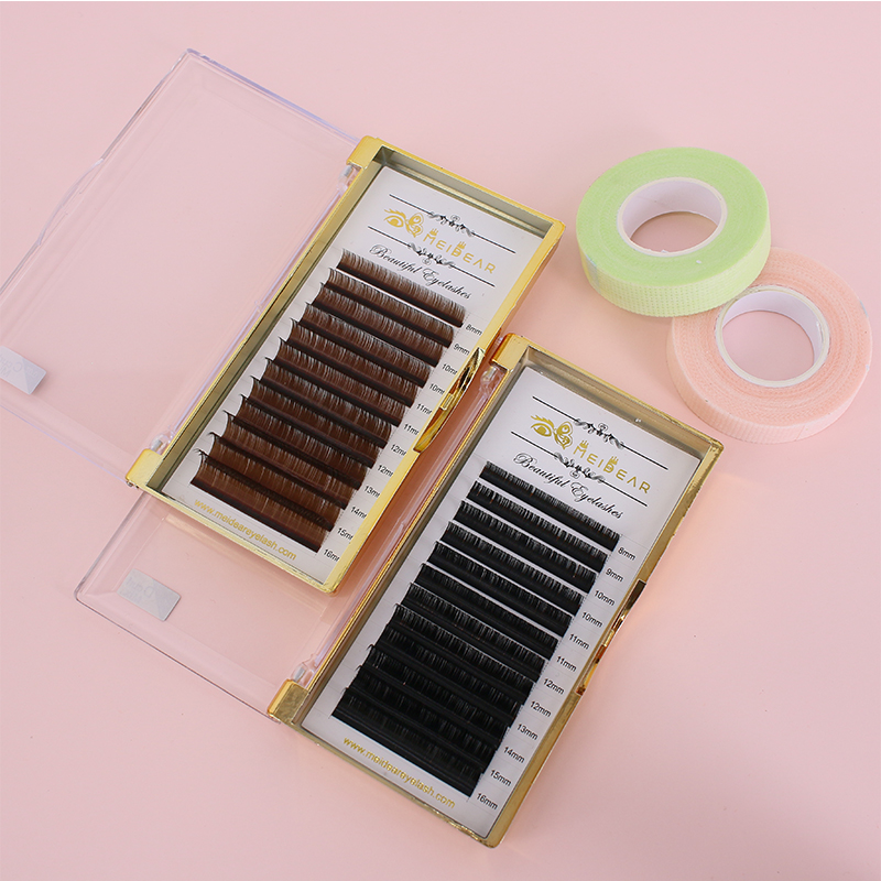 12mm CC curl Russian volume eyelash extension private label individual packing custom ES
