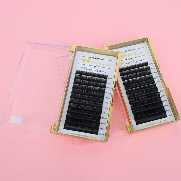 3D eyelash extension manufacturer Korean PBT fiber material packing box customized ES