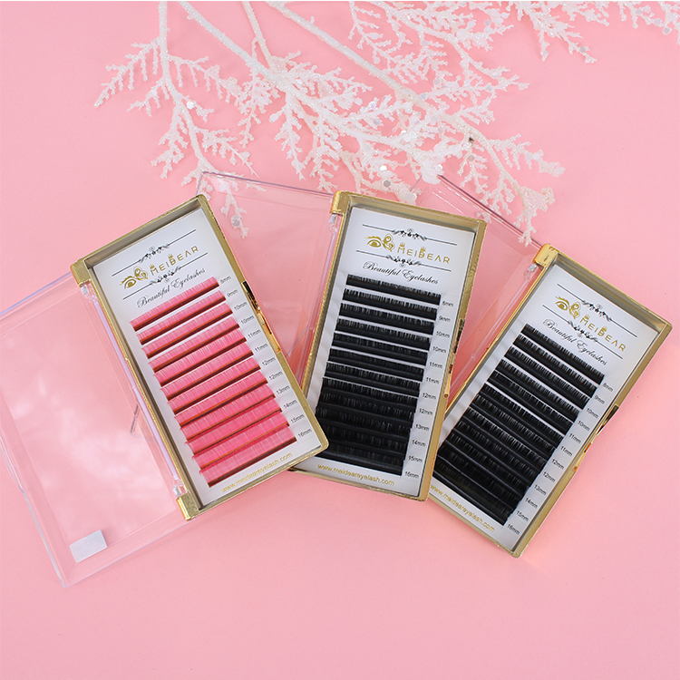 3D eyelash extension manufacturer Korean PBT fiber material packing box customized ES
