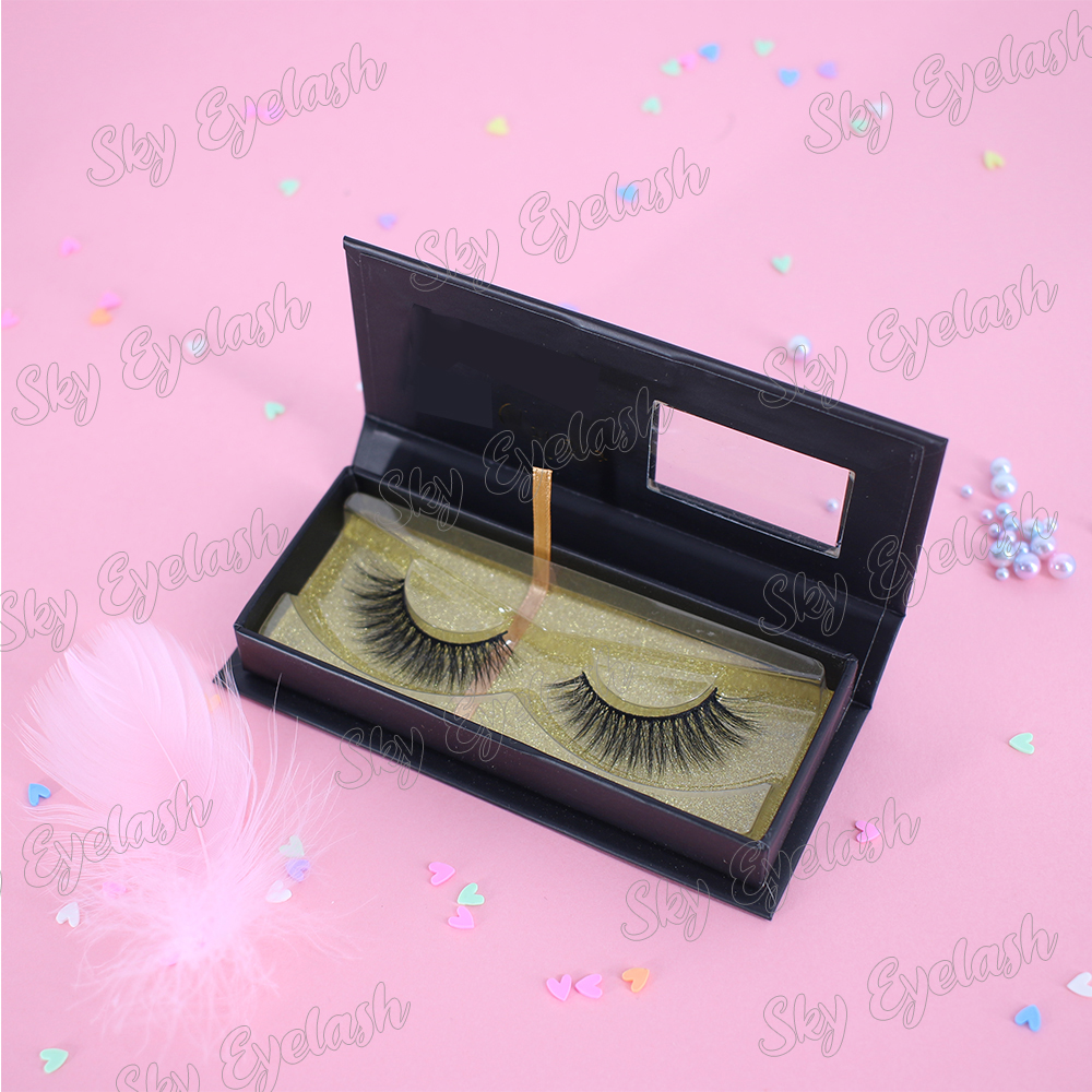 Best eyelash vendors supply private label lashes packaging box with customized logo 