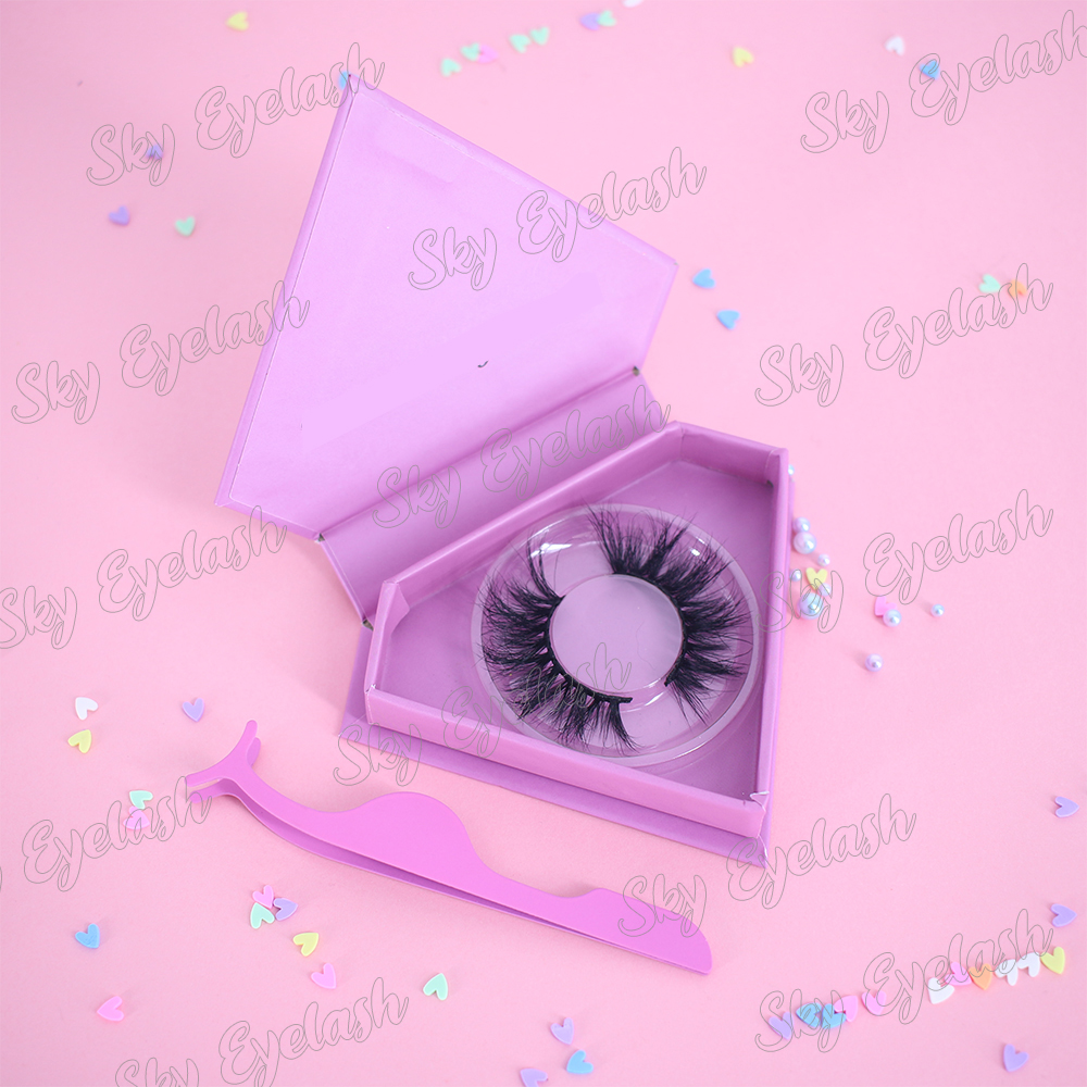 Distributor wholesale top 3D mink false eyelashes with adhesive packaging