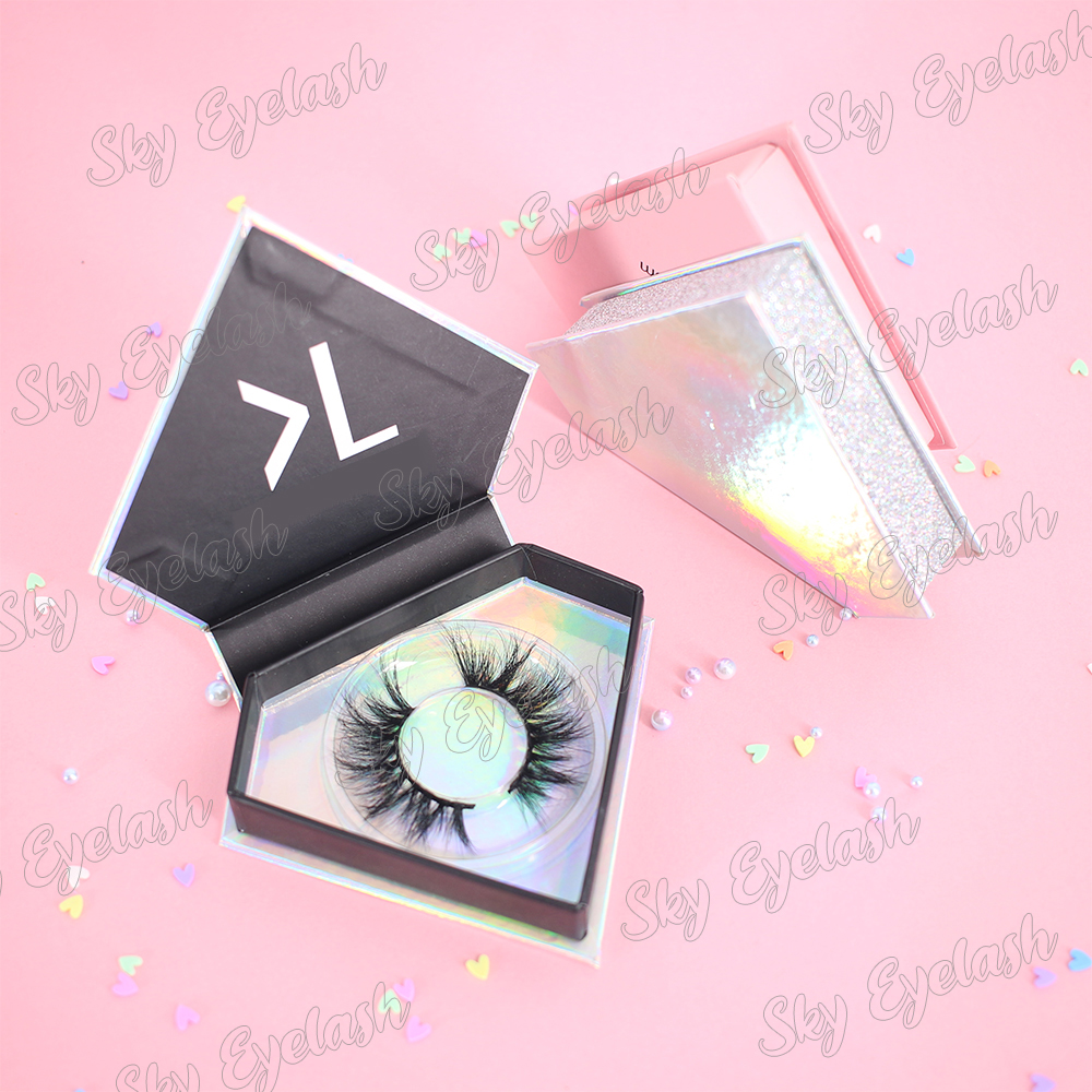 Eyelash vendors wholesale 25mm 5D mink eyelashes with packaging box