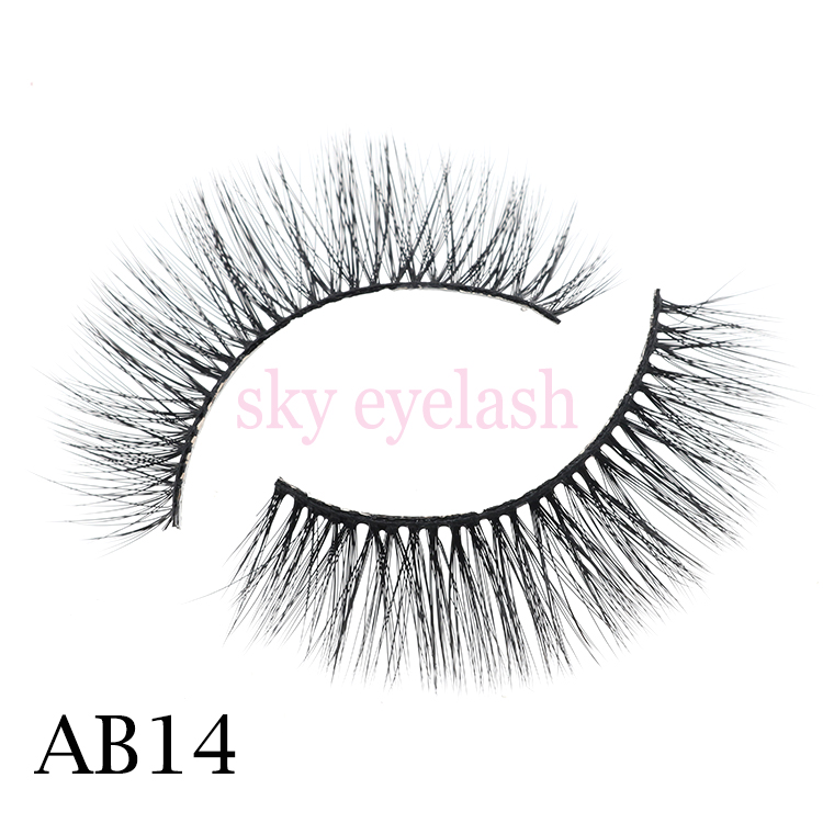 Lash vendor supply wispy eyelashes clear band with private label packaging