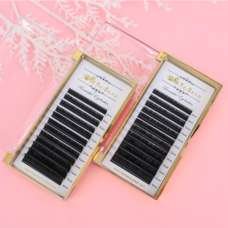 Mega volume soft light lash extensions vendors 0.05mm D curl private label manufacturer ES