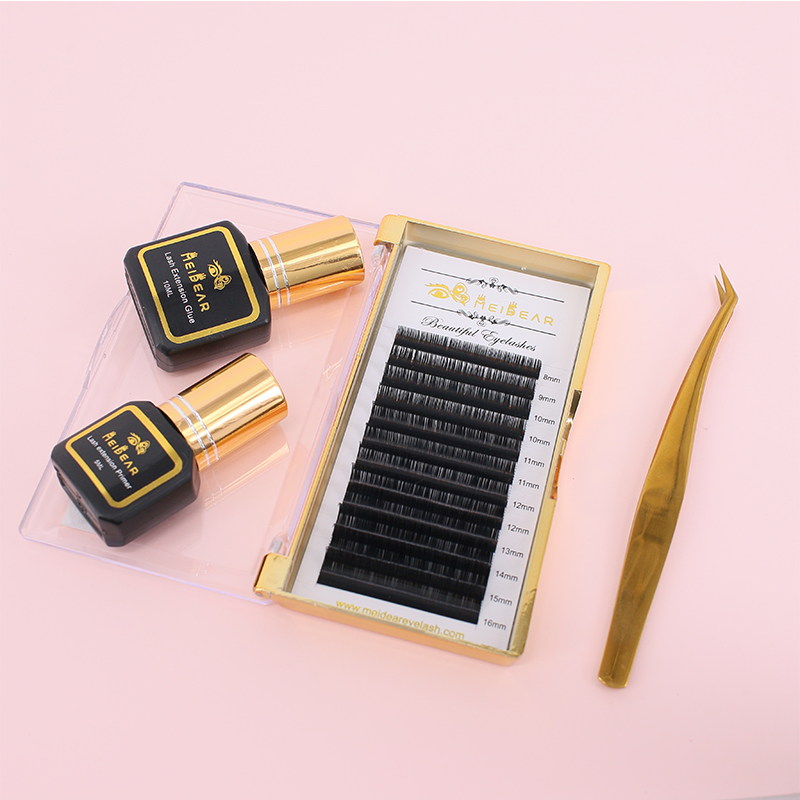 Wholesale own brand 0.07mm 0.05mm fast fanning eyelash extensions USA UK.