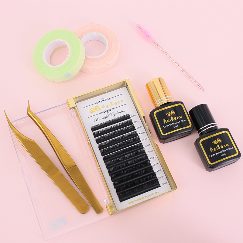 Wholesale 0.10mm thickness flat eyelash extensions with own brand box USA