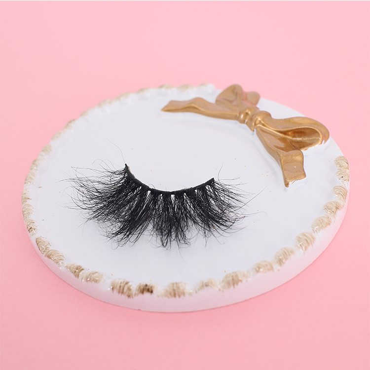 Super fluffy  5D mink eyelash with mangetic eyelash glue liner private label CO