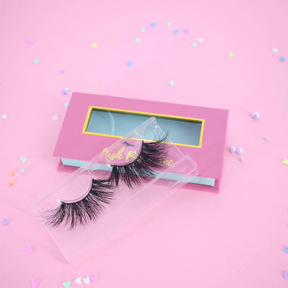 Good quality 25mm 3D faux mink eyelashes with customized packaging best glue