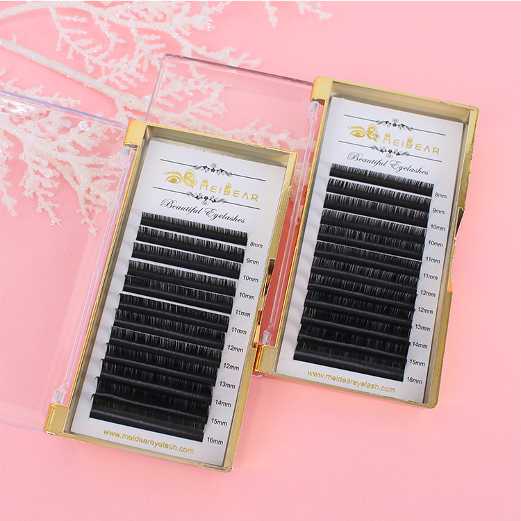 2021 lash vendors wholesale fast fan volume eyelash extensions with packaging box CO