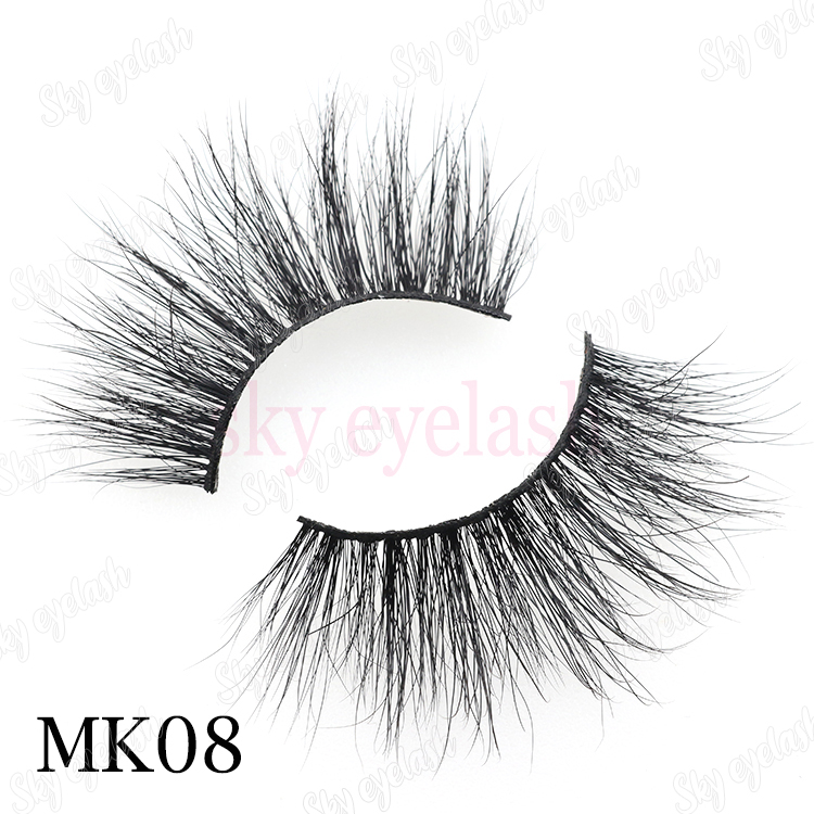 Best 25mm 5D mink strip false eyelashes with lash adhesive private label CO
